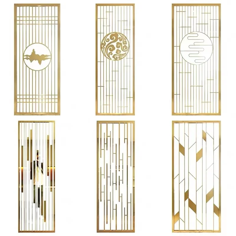 Современная декоративная металлическая перегородка из нержавеющей стали