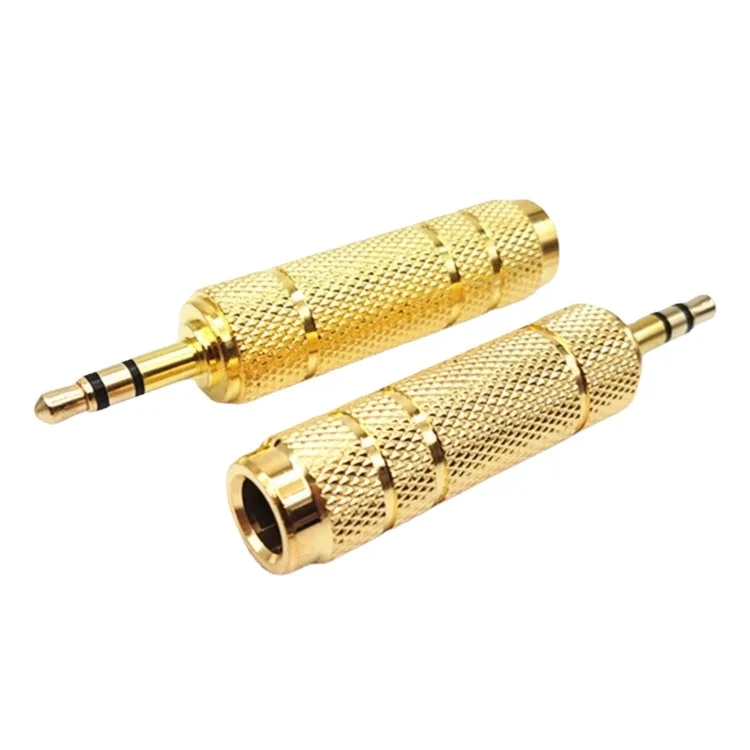 Jack 6.35mm Male To 3.5mm Female Adapter Connector Headphone Audio Adapter Amplifier Microphone AUX Cable With 6.35 3.5 MM Jack
