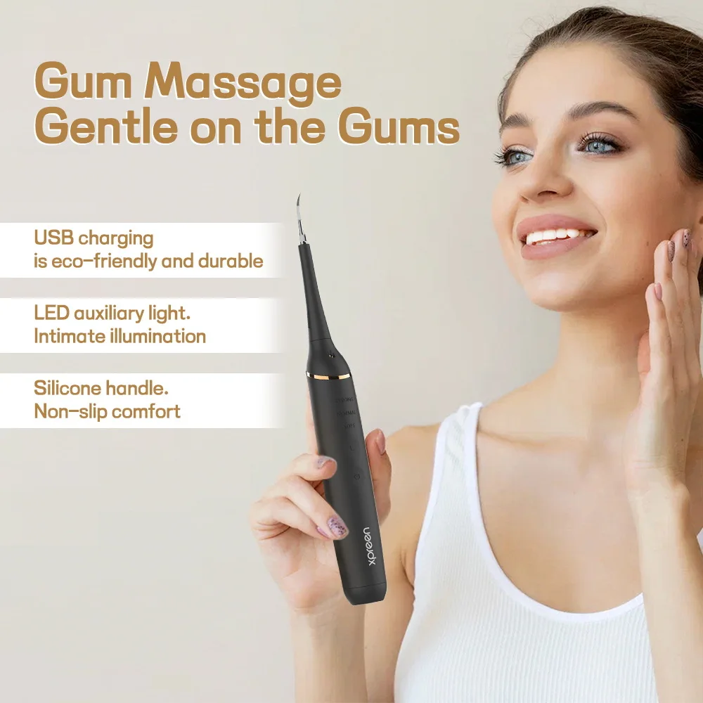 Home Use Tartar Scraper Tool Kit Electric Tooth Cleaner Dental Scaler Calculus Remover