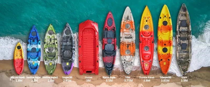 Factory supply 380cm Fishing Kayak 2-3 Personas Seater canoe/kayak with paddle and set