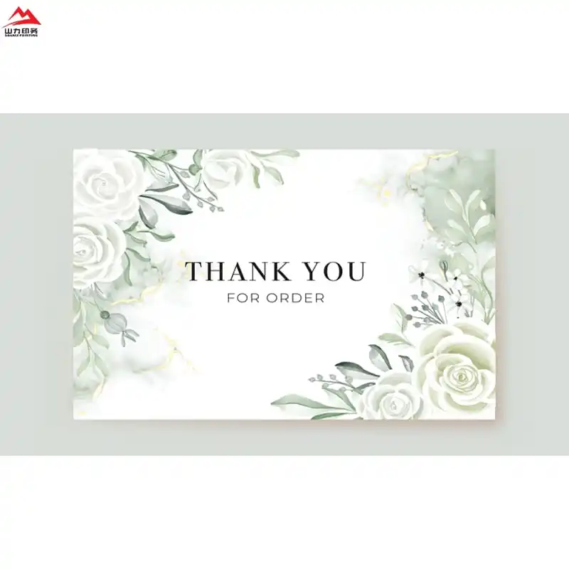 Modern Style Package Foil Luxury Printing Business Thank You Cards For Your Order