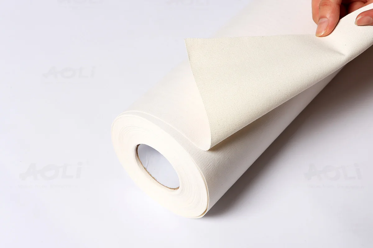 Aoli 260g canvas accessory roll linen primed canvas roll canvas patch material rolls