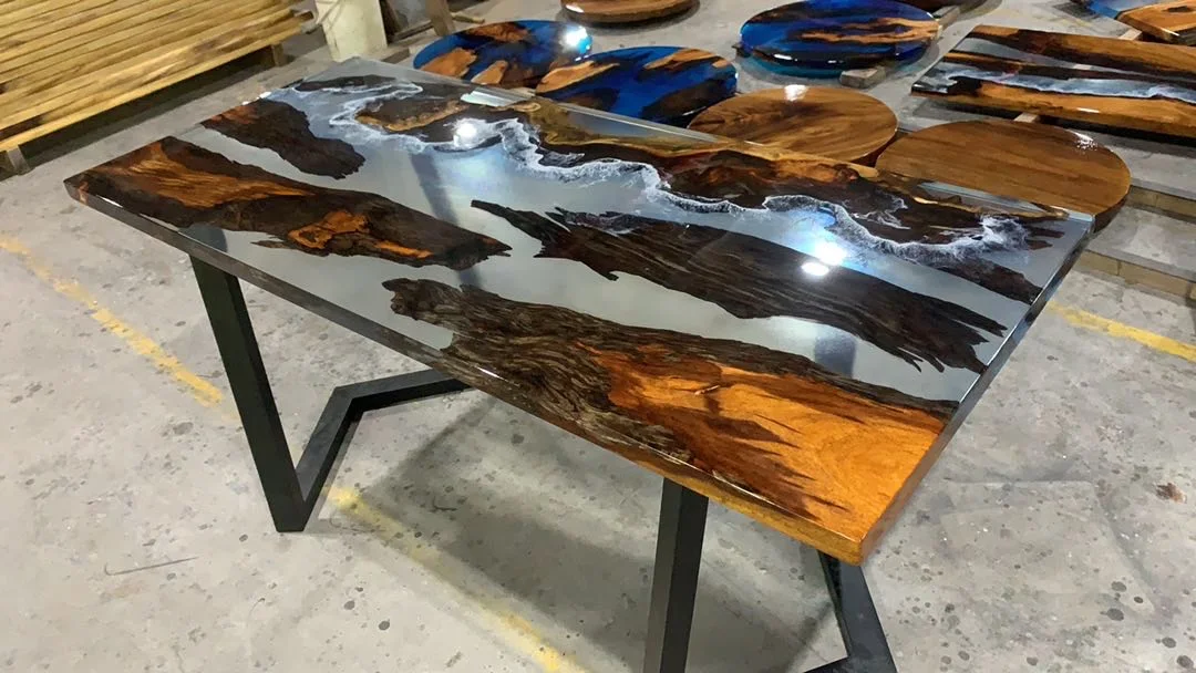 Ab Glue Epoxy Resin Solid Wood Table