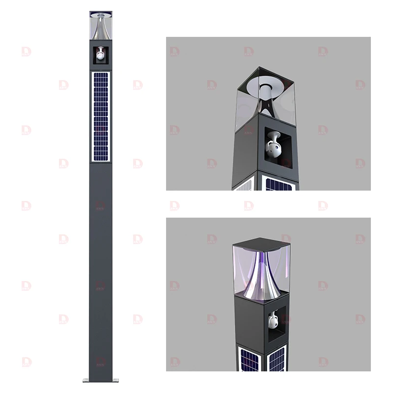 DAWN hot sale all in one solar lamp led street light outdoor 20w 40w 60w solar security light for garden street deck