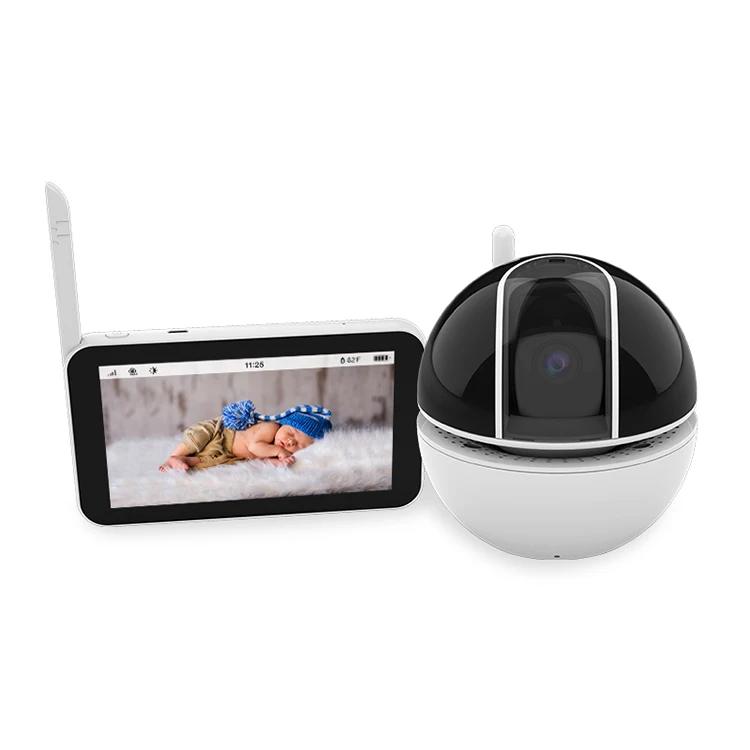 OEM HD 720P 5 inch Color Screen Video Monitoring Two Way Audio Night Vision Built-in Lullabies Smart Baby Monitor with Camera