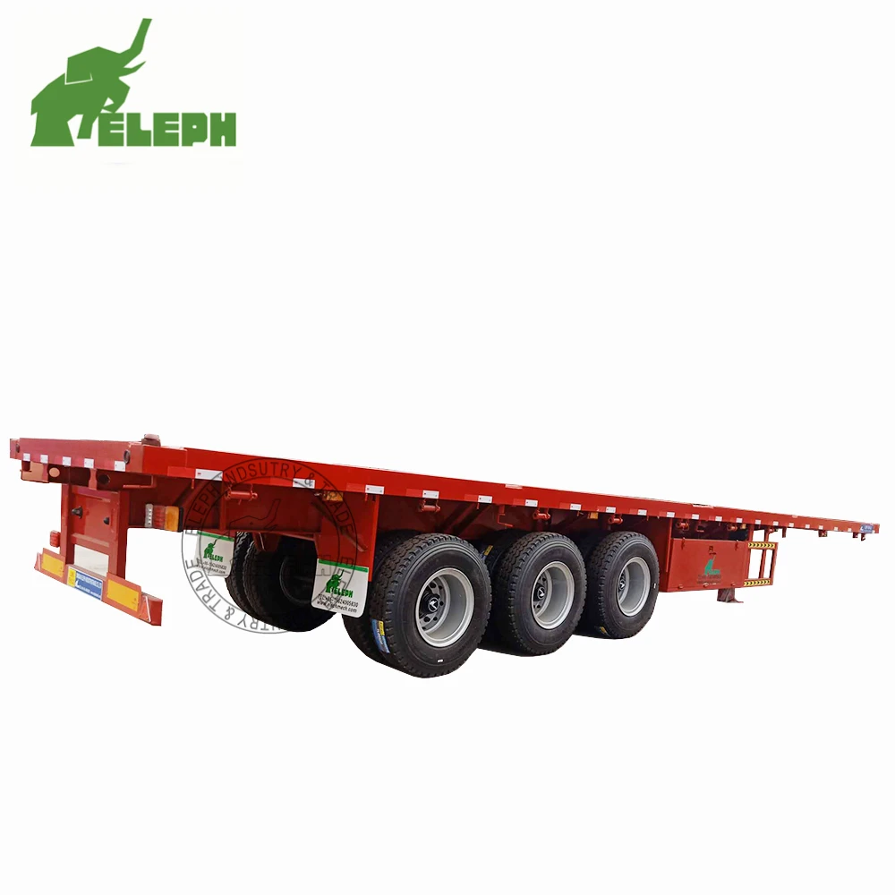 Trailer 36 Tonn Transport Trailer 3 Axles 30t Container 20ft 40ft Container Flatbed Trailer for Sale in Nigeria