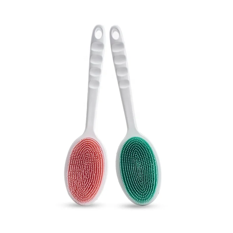 Профессиональные Товары для ванны, щетка для тела из пищевого силикона, щетка для душа с длинной ручкой