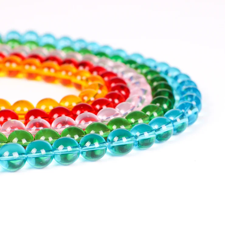 Spot Wholesale 20mm 16mm 14mm 12mm 10mm 8mm 6mm 4mm round color crystal glass beads for jewelry making