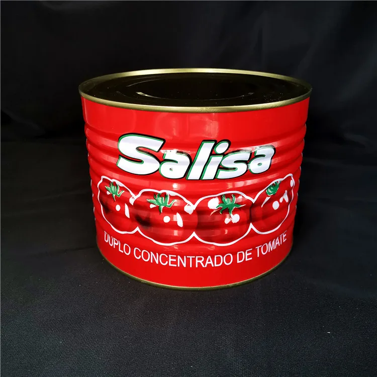 Best Selling Halal Kosher Manufacture 28-30% Brix Tomato Paste Sauce 28-30% Brix In 70g 2200g Tin For Halal African Cook