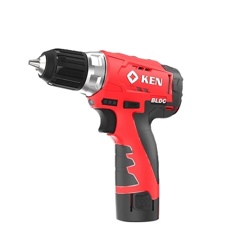 
KEN 12v10mm Dual Electric Double Speed Multifunctional Screwdriver Household Rechargeable Pistol Lithium Electric Drill 12V 10mm 