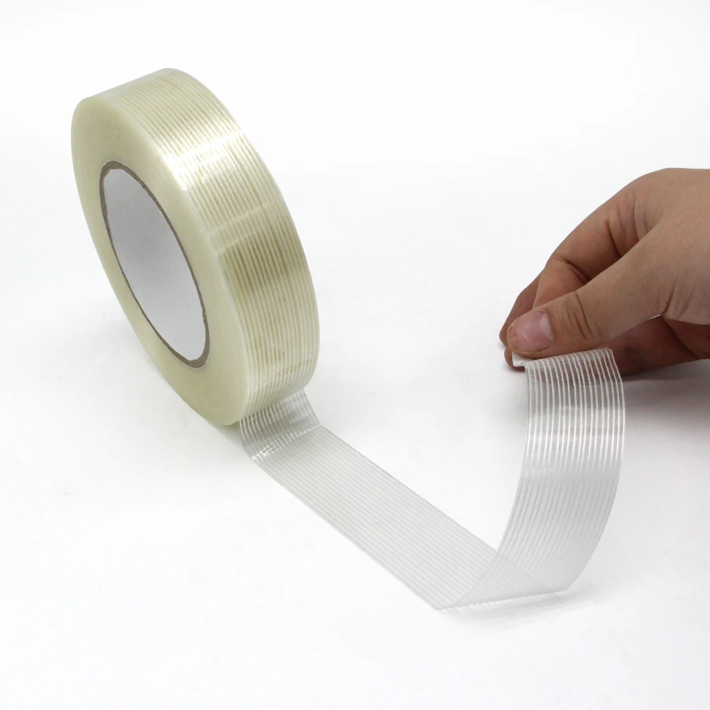 Factory Customization Single-sided Glass Fiberglass Filament Tape Unidirectional Filament Fiber Reinforced Carton Packing Tape