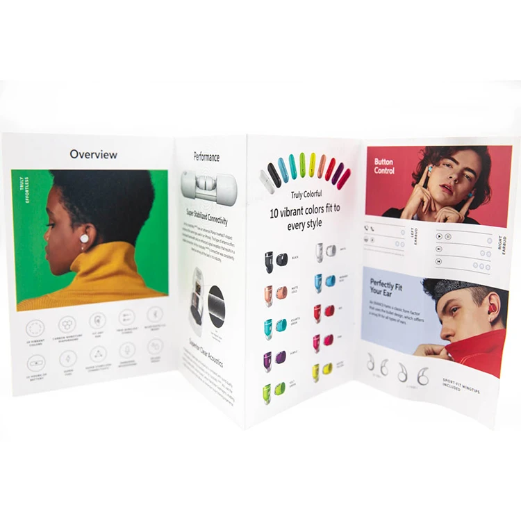 China Factory High Quality Recycled Paper Trifold Brochure Printing Service