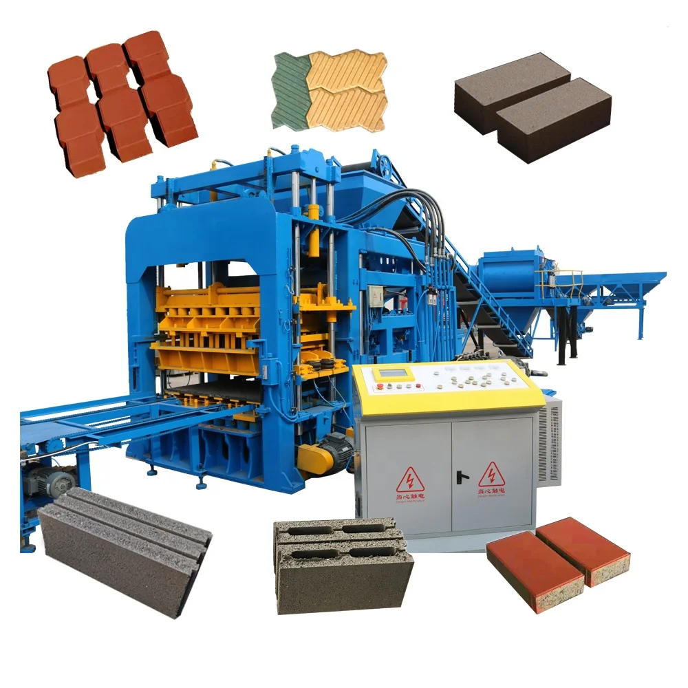 QT12-15 Full Automatic Compressed Earth Block Machine Industrial Concrete Brick Making Machine for Cement Raw Material in Ethiop