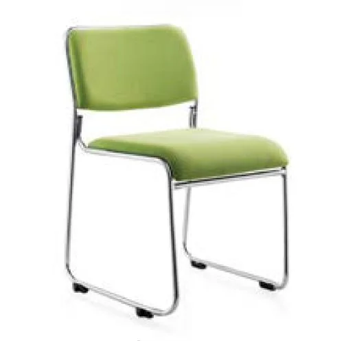 Metal Frame Fabric Armless Stacking Office Chair Stackable Visitor Training Staff Used Conference Room Guest Chair