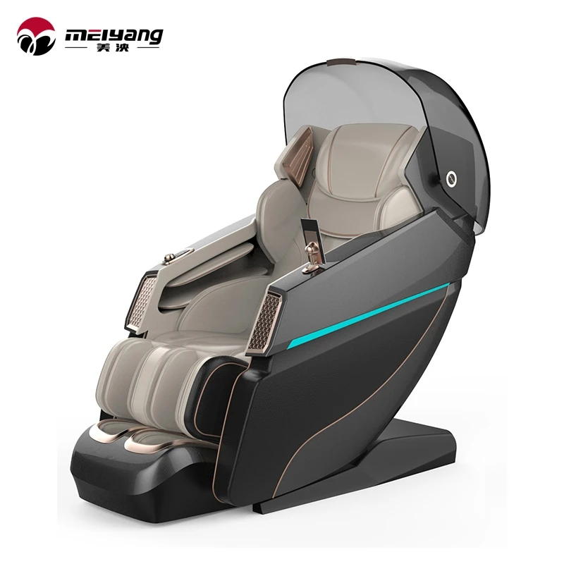 Fuan Meiyang hot sale black color electric 3D luxury full body airbags AI voice massage chair massage chair