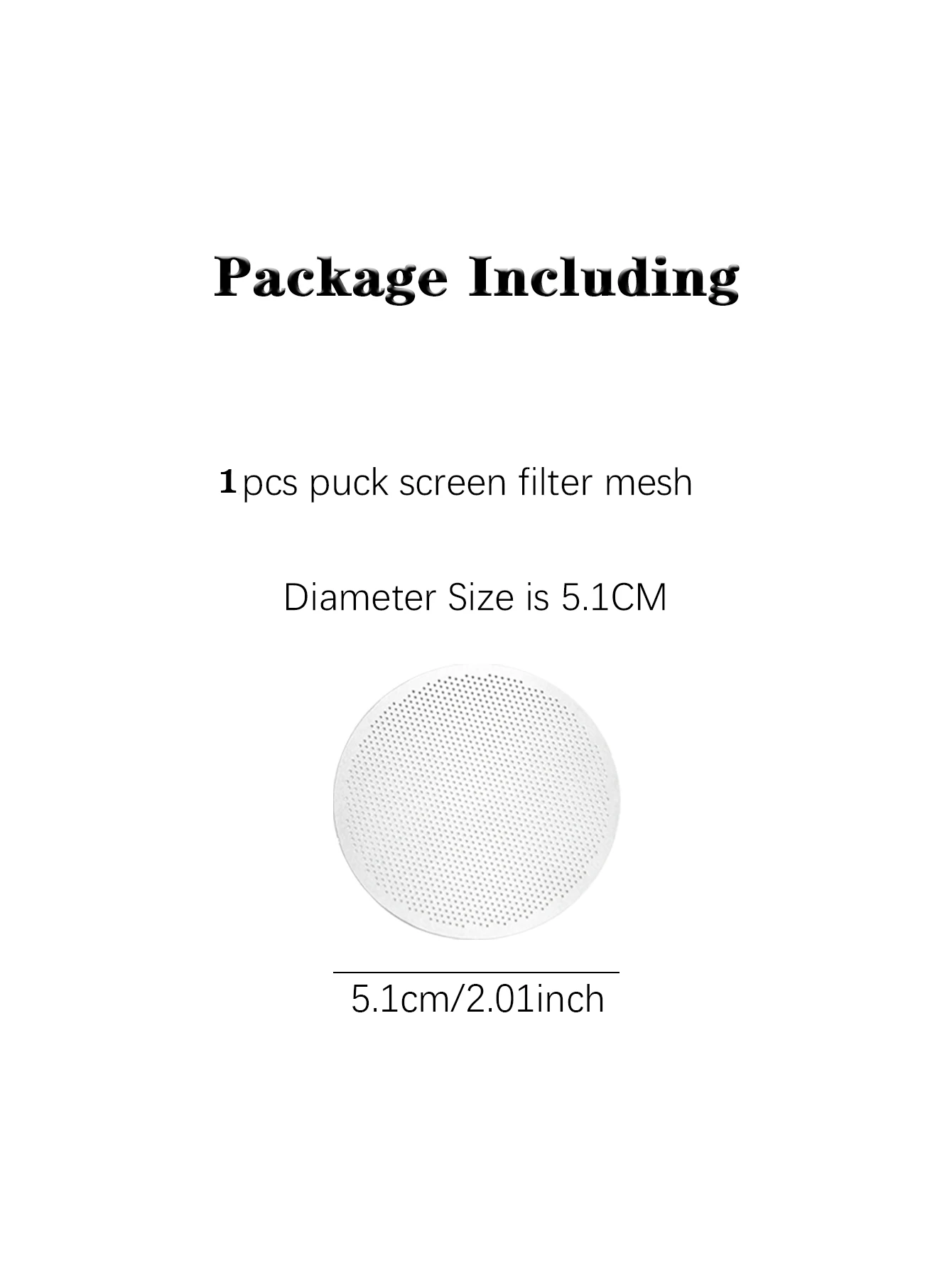 1PCS Most popular 51mm Espresso Puck Screen Portafilter Screen Coffee Filter Mesh Stainless Steel 0.1mm