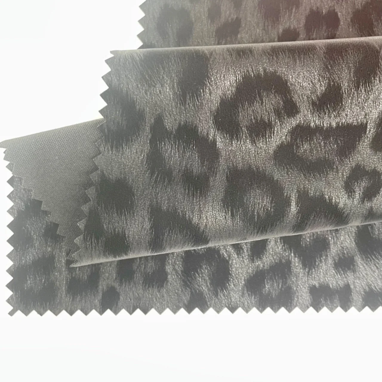 Leopard print Knitted fabric 4 stretch clothing pu polyester spandex leather fancy artificial Pu synthetic leather