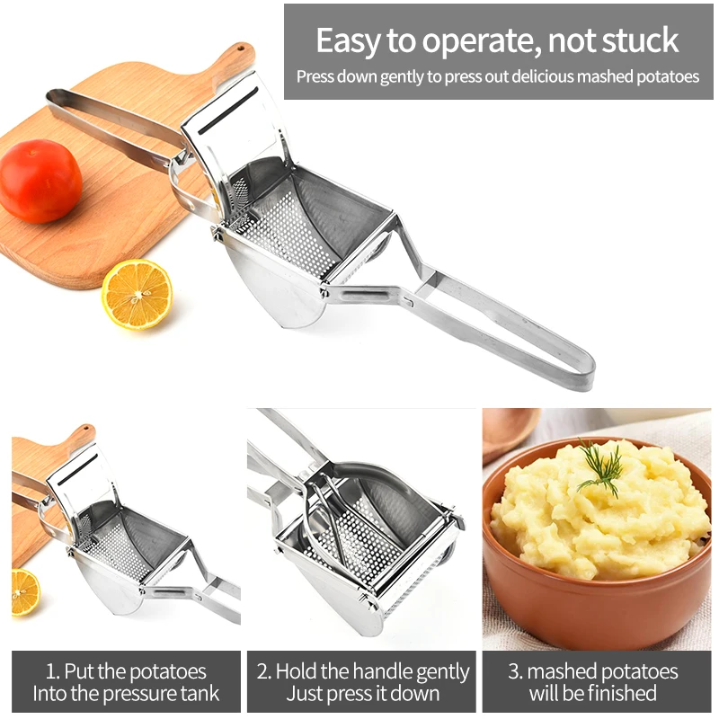 Multifunction Manual Stainless Steel Garlic Potato Ricer And Masher Cold Press Juicer Baby Food Processor