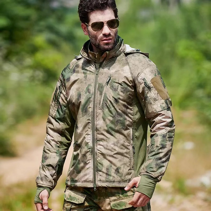 CP color UAF detachable hood nylon ripstop fabric original factory waterproof windproof Shark Skin Tactical Soft