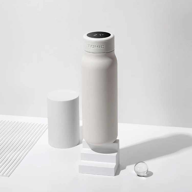 Everich double wall stainless steel vacuum flask water bottles with smart LED temperature display