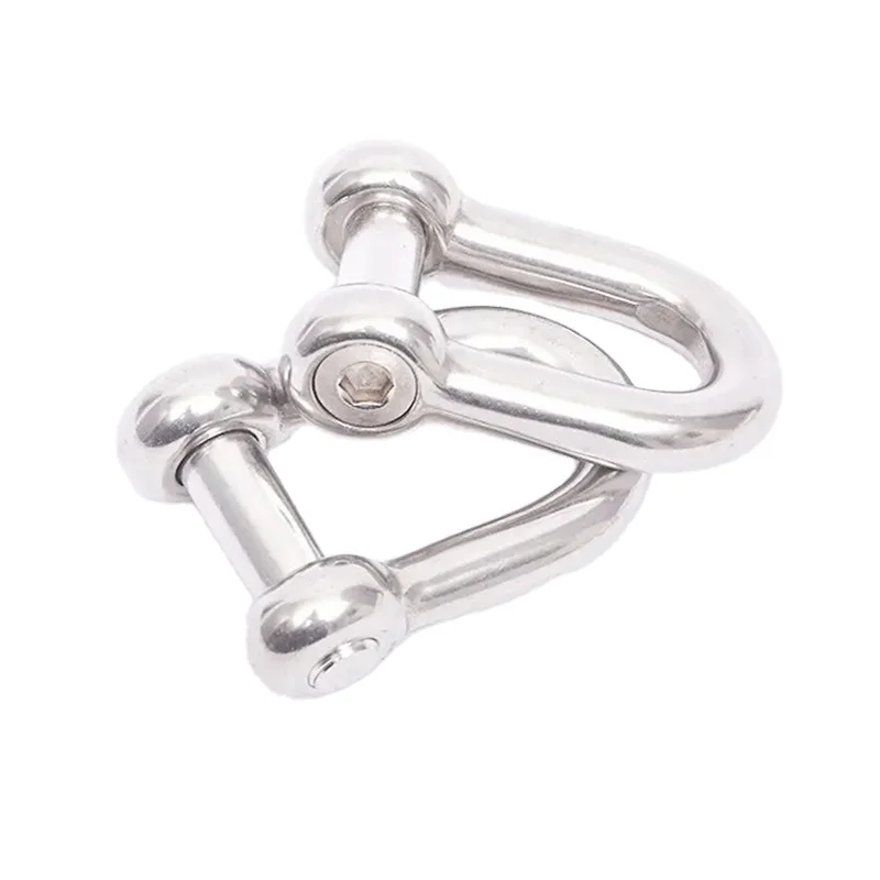 HLM free sample ISO certification heavy duty stainless steel m4 d type shackle