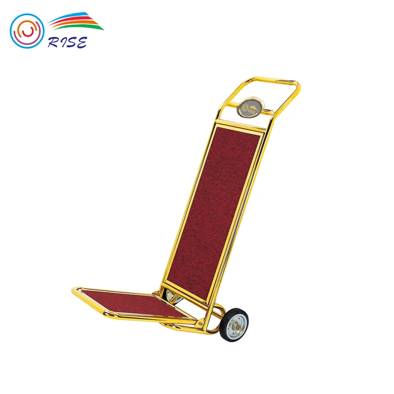 
201 Stainless Steel Two-wheel Foldable Hotel Luggage Trolley Cart 