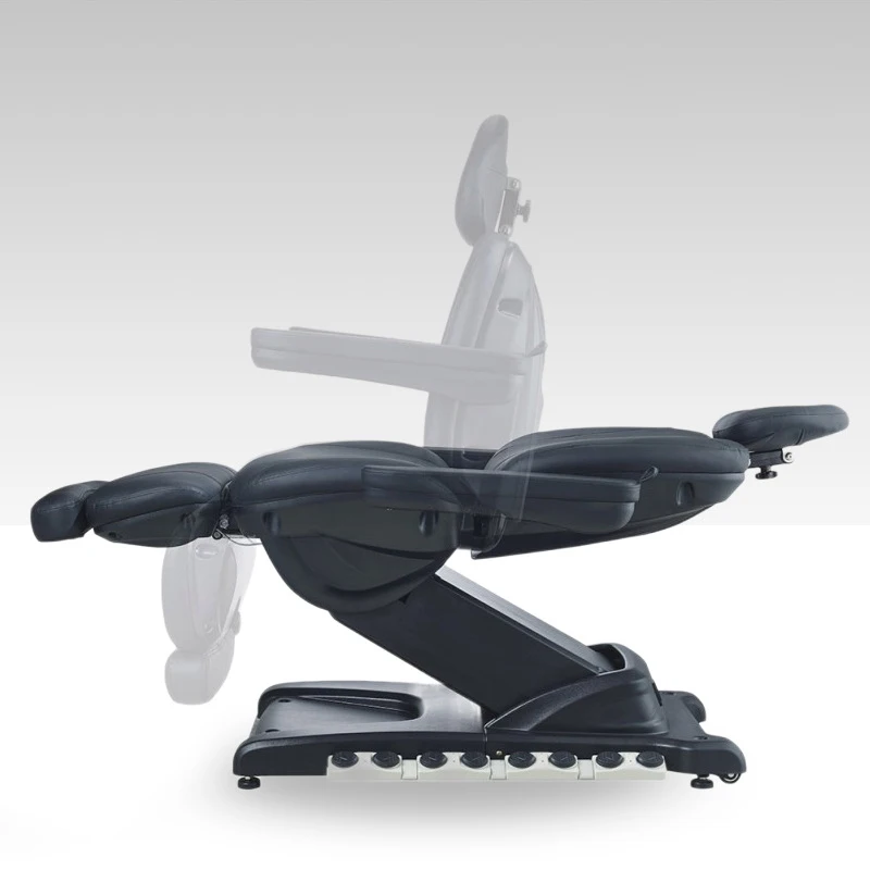 HICOMED White Electric Beauty Bed Multi-functional Massage Table SPA Equipment With 4 Motors Foot Pedal