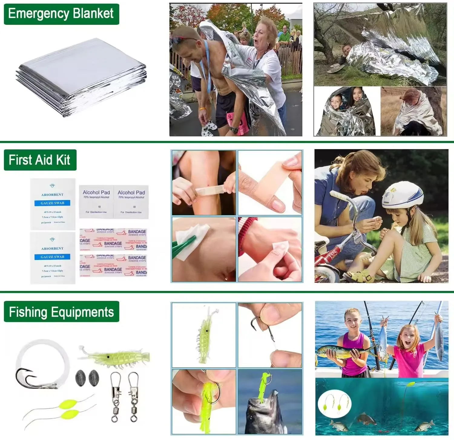 OEM Outdoor 25L kit de supervivencia Survival First Aid Kit backpack with full gear for Hunting Camping Hiking