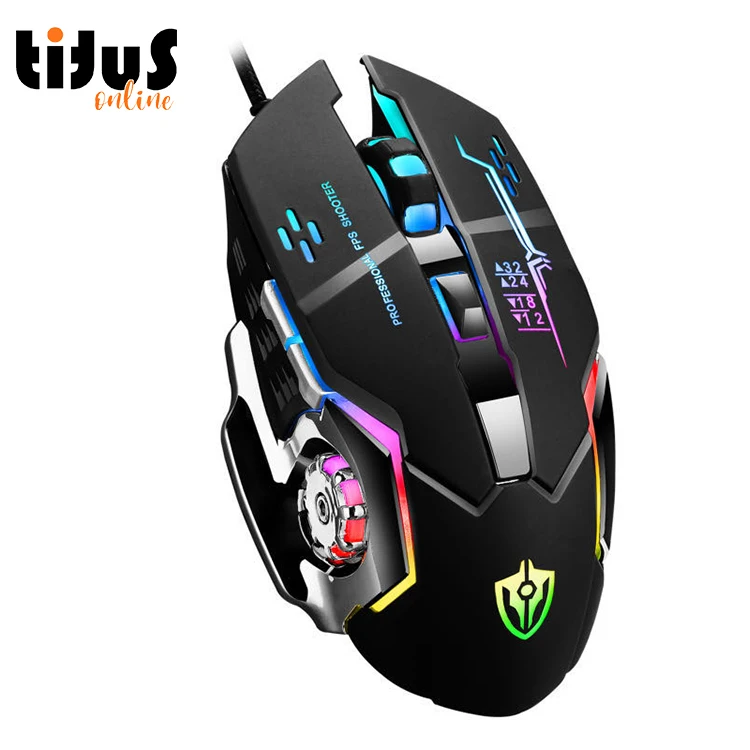 X7 RGB Colorful Glowing Gaming Mouse Wired Laptop Computer Mouse Mini USB Customized 7 Keys Mouse Gamer