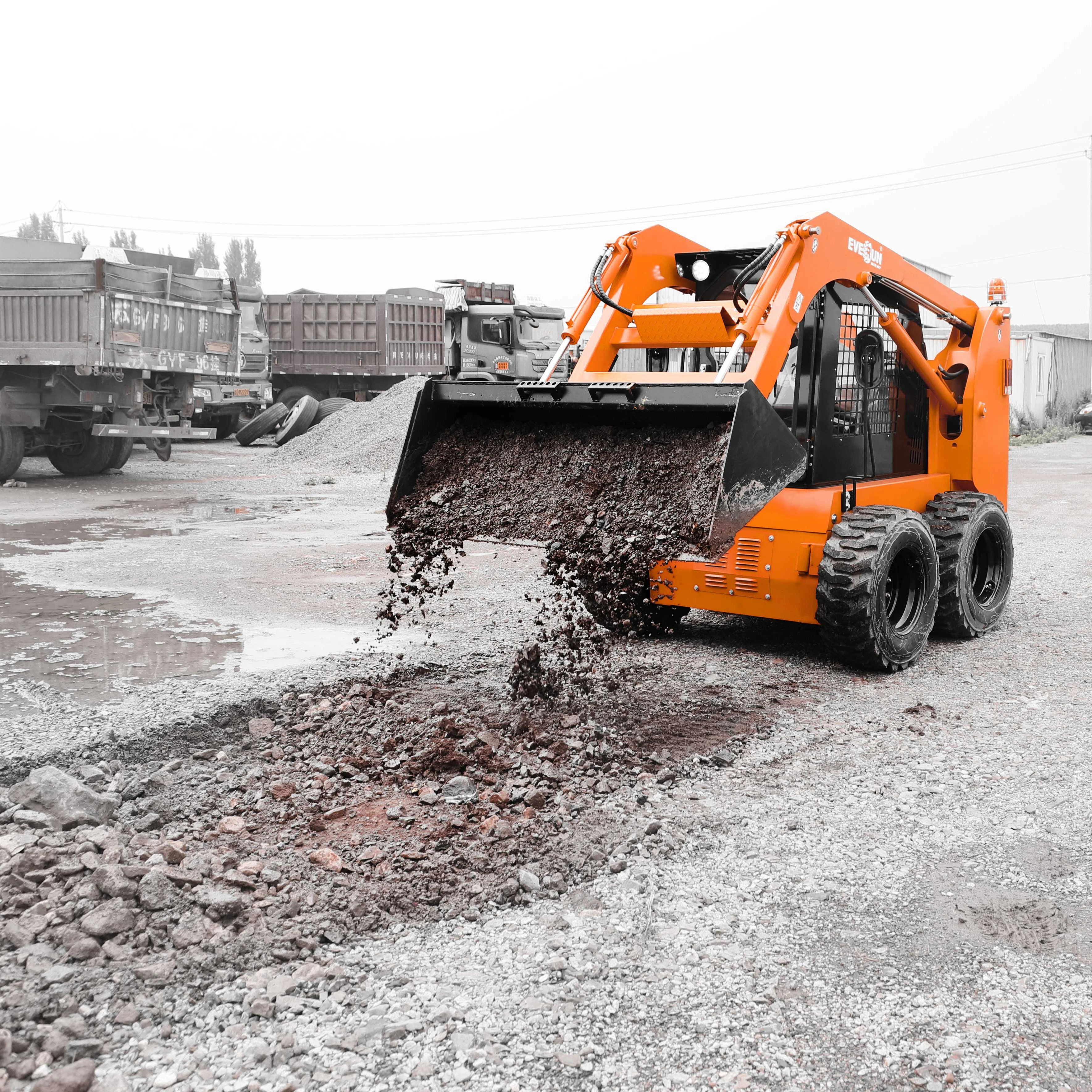 EVERUN hot sale ERS45 0.7ton farm construction compact small mini skid steer loader