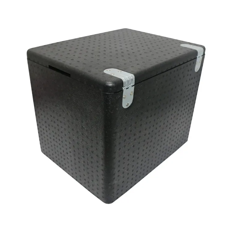MK Black delivery thermo food insulation thermal epp foam box epp foam box with hinge for delivery
