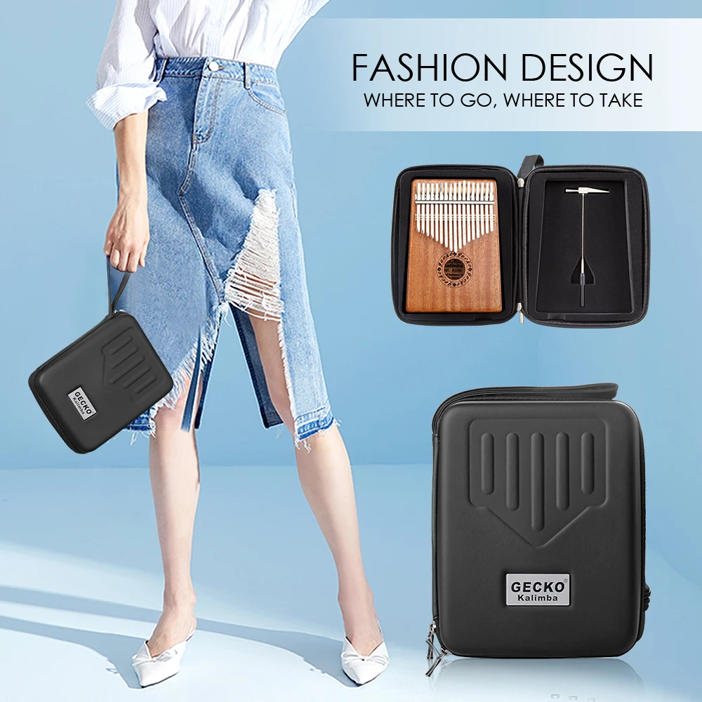 Best Selling Gecko 17 Key Kalimba Support Customizable Professional Musical Instrument Mini Wooden Thumb Piano Kalimba