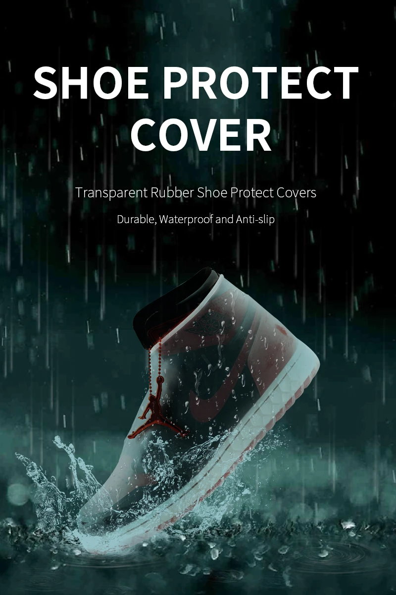 Rubber Sole Overshoes Rubber Rain Shoe Cover Sport Shoe Overshoes Boot Shoe Covers Reusable Waterproof Covers F