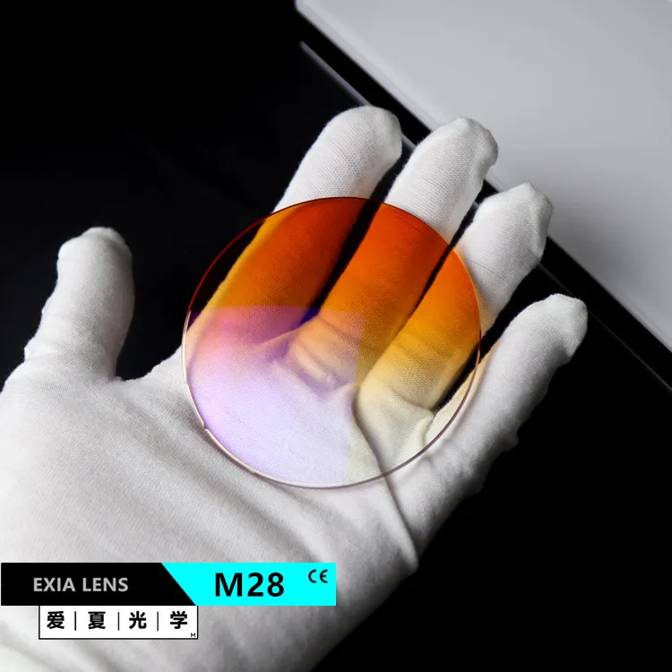 EXIA Lens M28 Sunglasses Lenses Amber/Orange Gradient SHMC MR-8 1.61 UV400 Anti-Impact Base Curve 3 Thickness 3mm