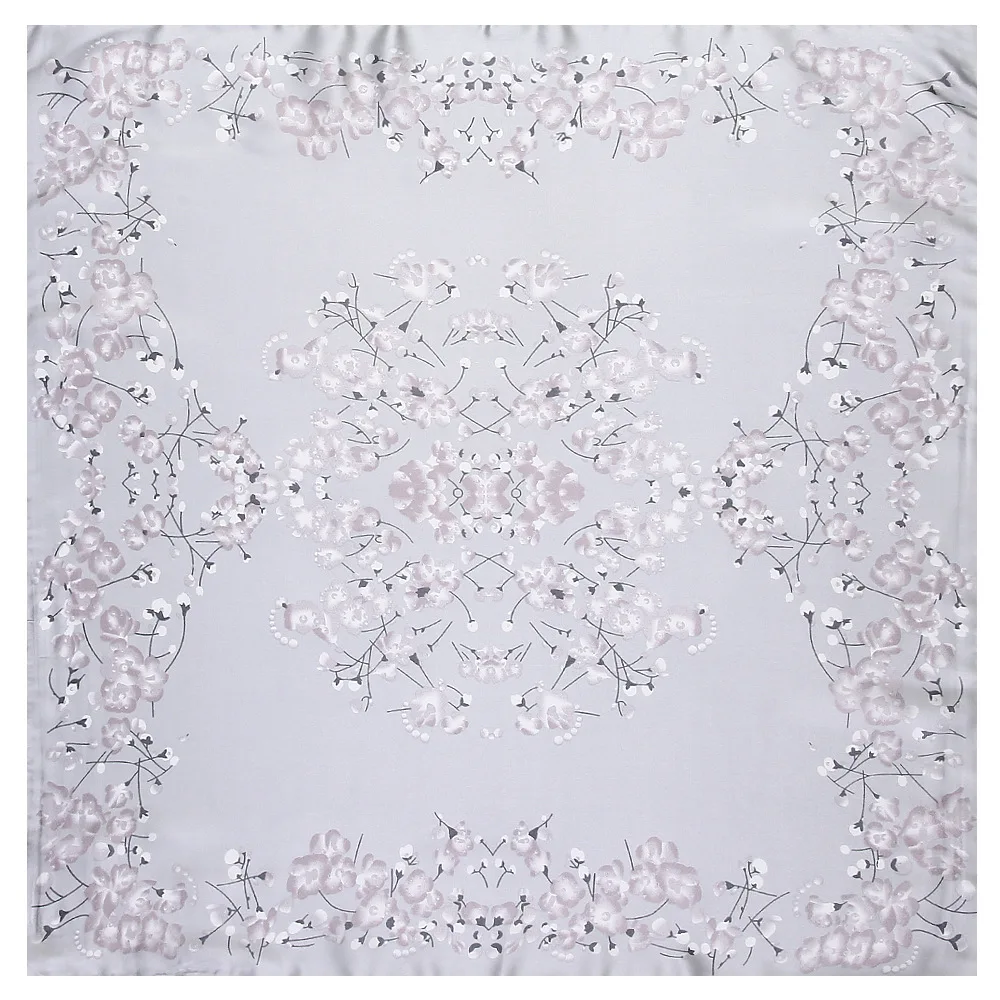 Silk Hijab Scarf Wig Bag Hair Scarfs Chiffon Black Head Women Silky Square Printed Custom Satin Scarves Polyester