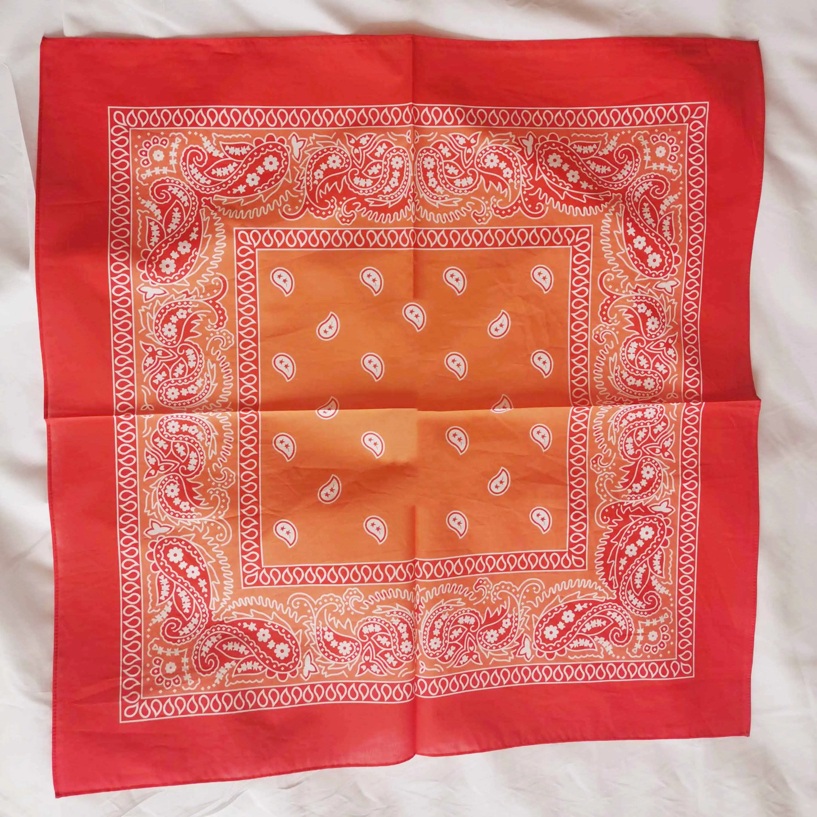 Wholesale price NO MOQ custom pure cotton bandana high quality promotional scarf bandana for women multifunctional