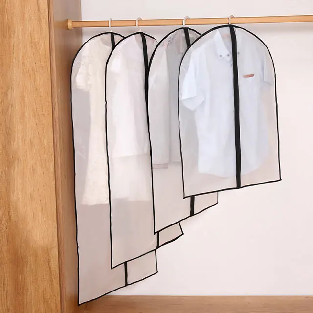 Легкие прозрачные сумки на заказ с боковой молнией моющийся подвесной пылезащитный чехол для платья