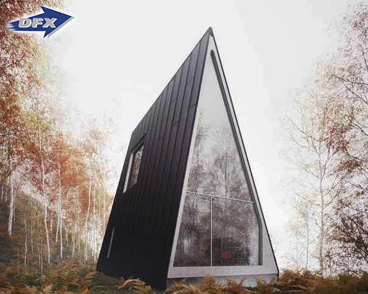 Quacent Luxury Sips A-Frame Low-rise Villa Heat-insulated Modular Home Prefab Tiny Triangle House For Apartment Prefab Cottage