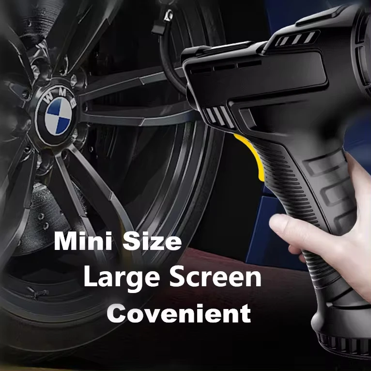 DC12V ABS Plastic Tire Inflator Car Air Compressor Car Cigarette Lighter Digital Tire Inflator Portable Inflatable Pump