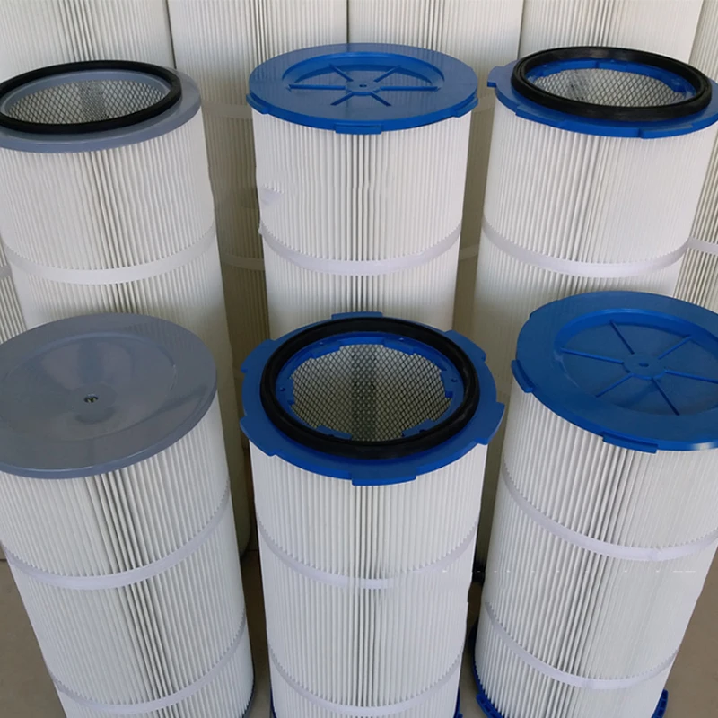 Powder coating booth replacement cartridge filter element