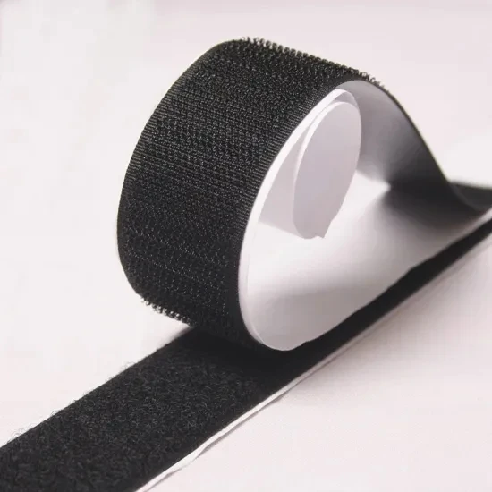 Hot Melt Glue On Back customized size color Hook And Loop Adhesive Tape