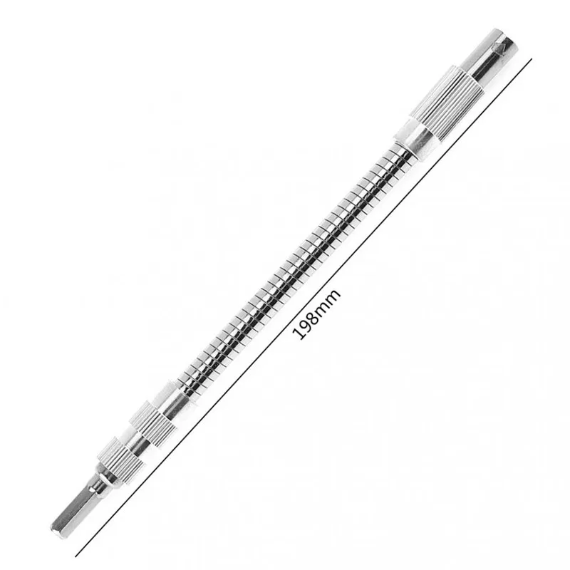 198mm Flexible Shaft Tool Metal Drill Screwdriver Bit Holder Connect Link Multitul Hex Shank Extension Snake Bit
