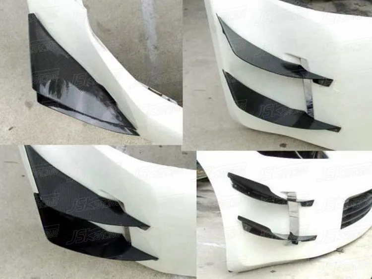 JSK STYLE CARBON FIBER FRONT BUMPER CANARDS (4 PCS) FOR 2003-2005 NISSAN 350Z Z33