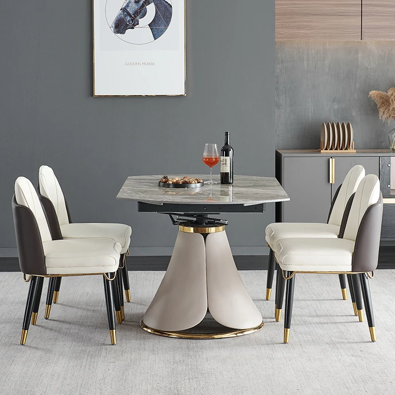 Набор для круглого стола, современный простой набор стульев и столов, современный обеденный стол для небольшой квартиры, Набор круглых столов и стульев