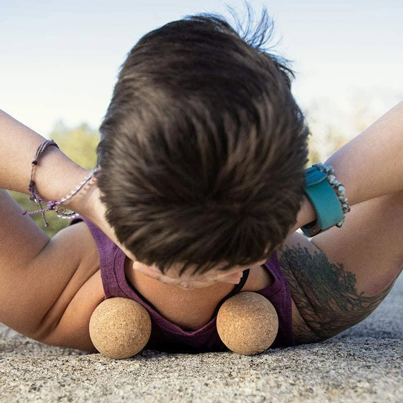 100% Natural Cork Large Massage Ball Therapy High Density Massage Cork Roller Block Massage Ball