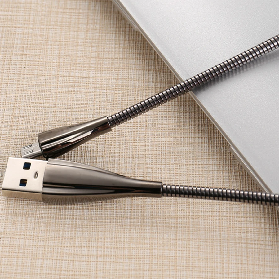 Usb-кабель для зарядки Samsung S8 с металлическим пружинным экраном типа C