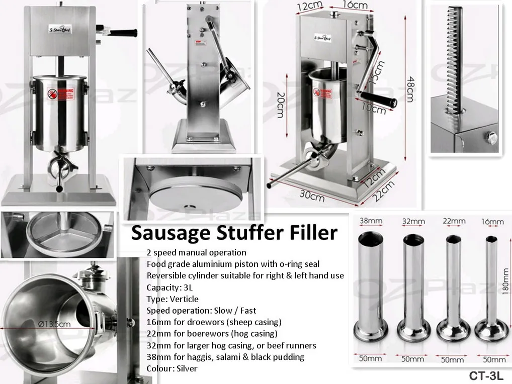 2024 Latest Commercial Sausage Filling Machine Manual Sausage Stuffer New & Used Home Use for Meat Processing