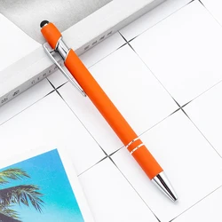 Manufacturer Direct Selling Aluminum Rod Press Pen, Spraying Meiji Metal Touchscreen Advertising Pen