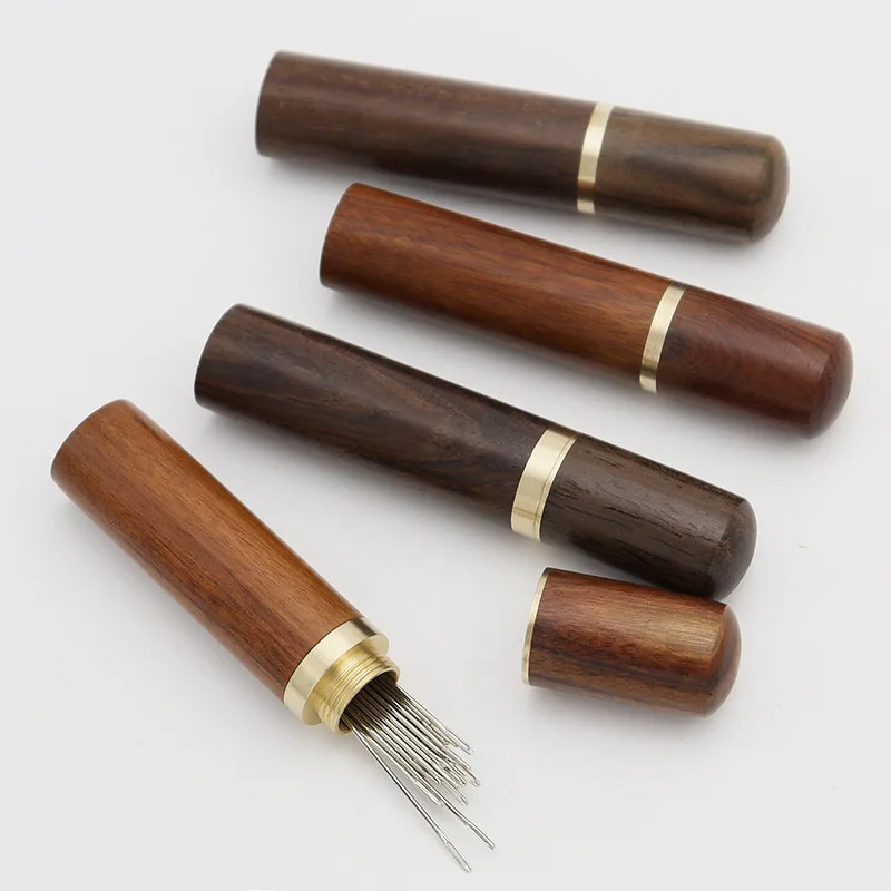 High quality knitting sewing accessory sandalwood needle cylinder household toothpick cylinder