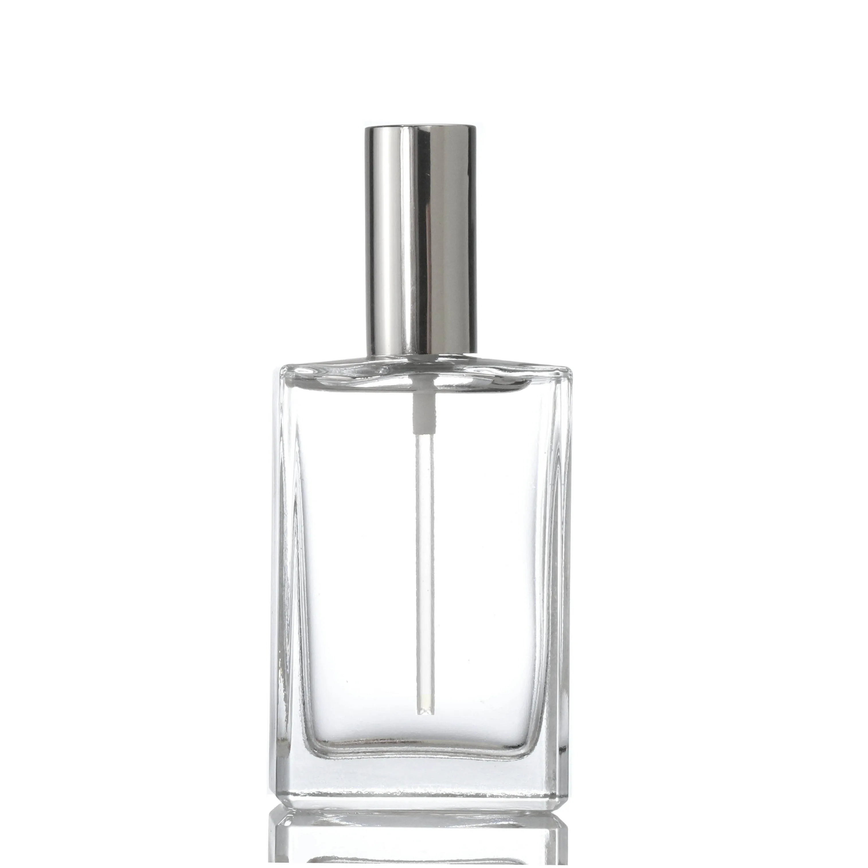 high-end rectangle perfume bottle 30ml 50ml 100ml skin care serum glass dropper bottle for essential oil cosmetic packaging